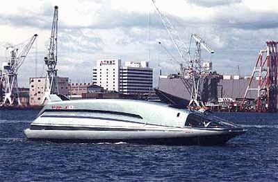 A japán Jamato-1 MHD-meghajtással ellátott kísérleti hajó 